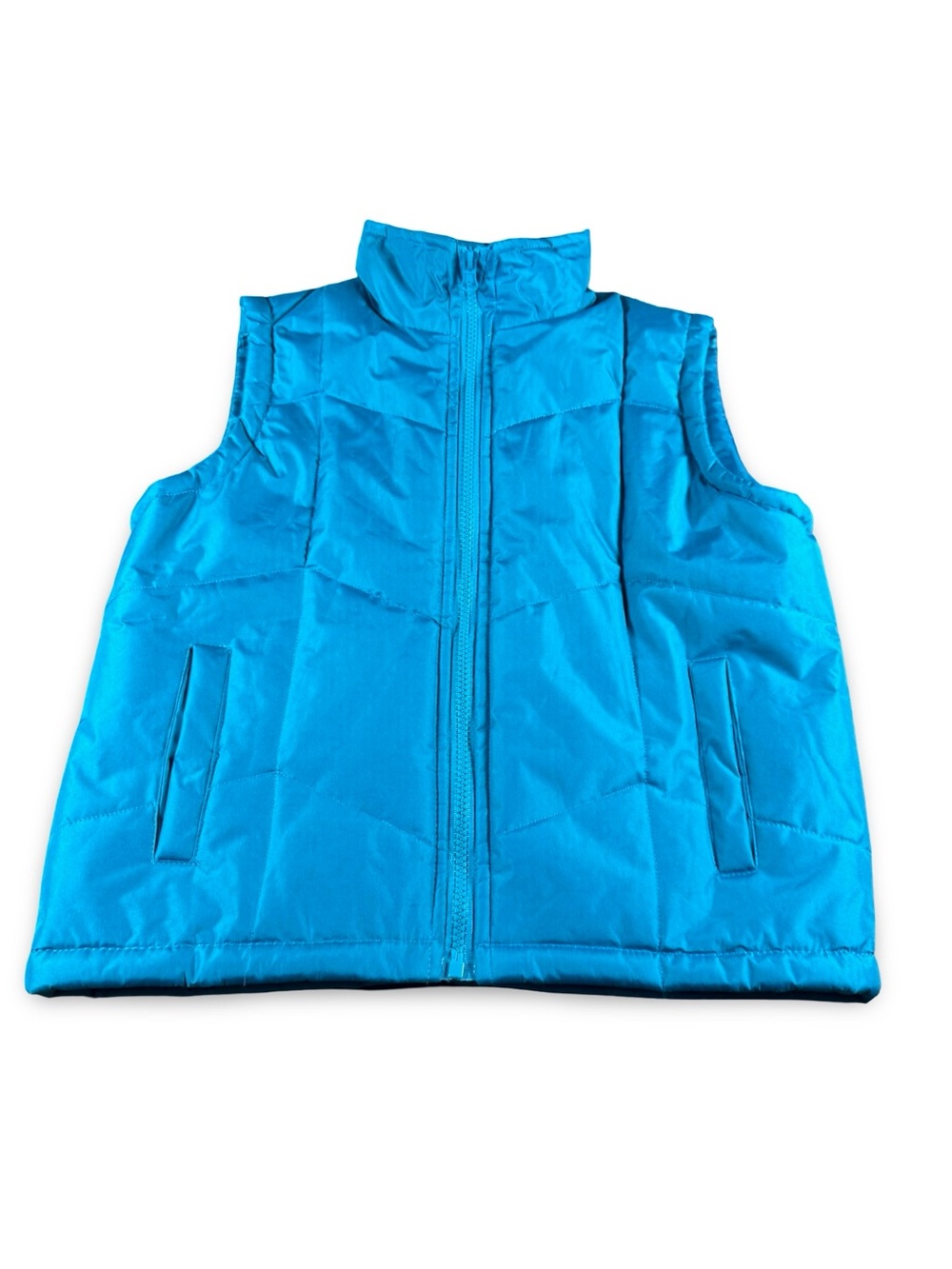 Youth‎ Girls Size 12 Blue Aqua Puffer Vest Jacket Down Full Zip